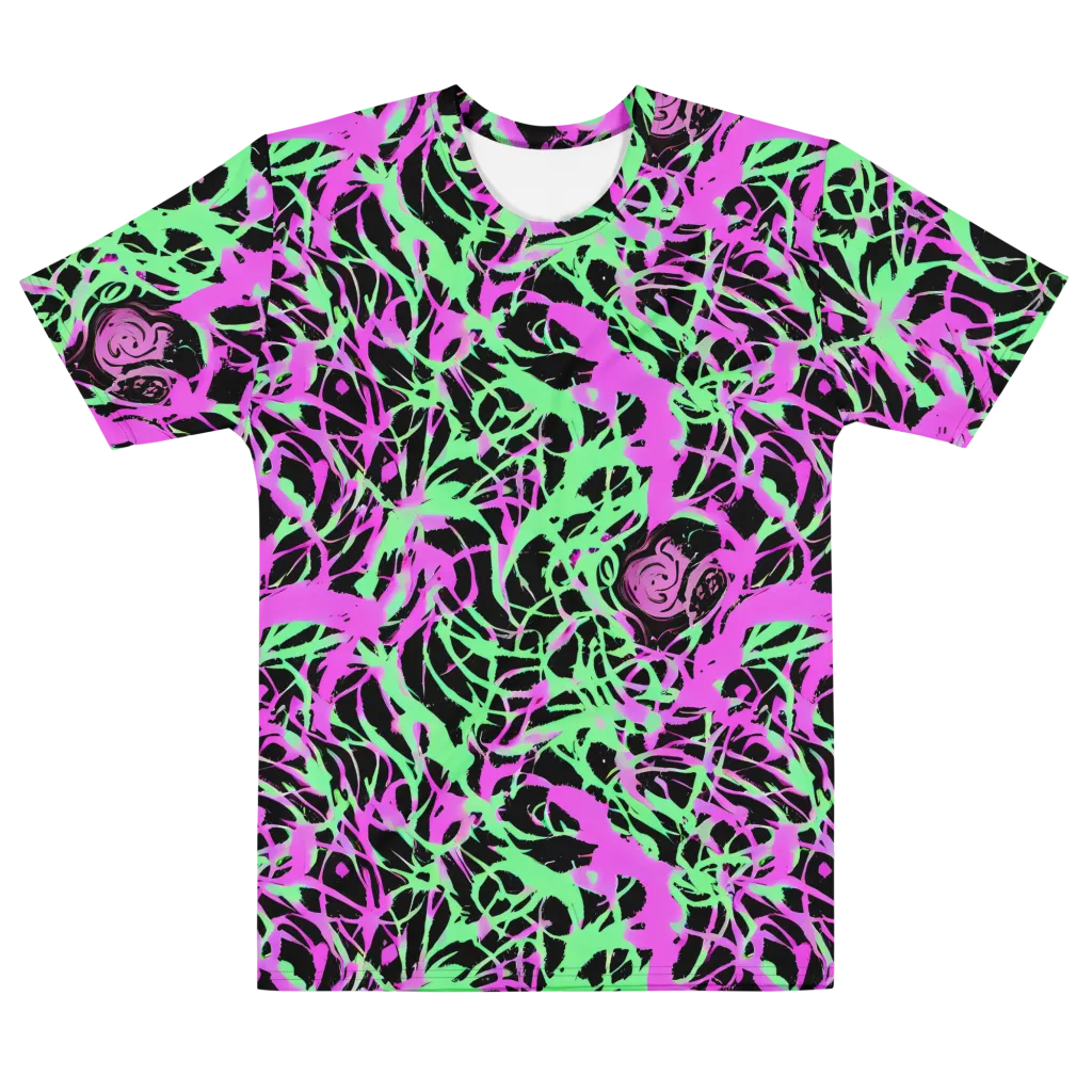 Neon Thorn on Men's Cotton Crew Neck T-Shirt — Front
