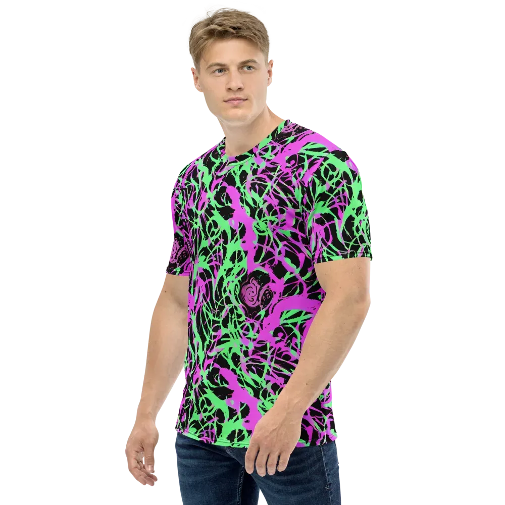 Neon Thorn on Men's Crew Neck T-Shirt — Left