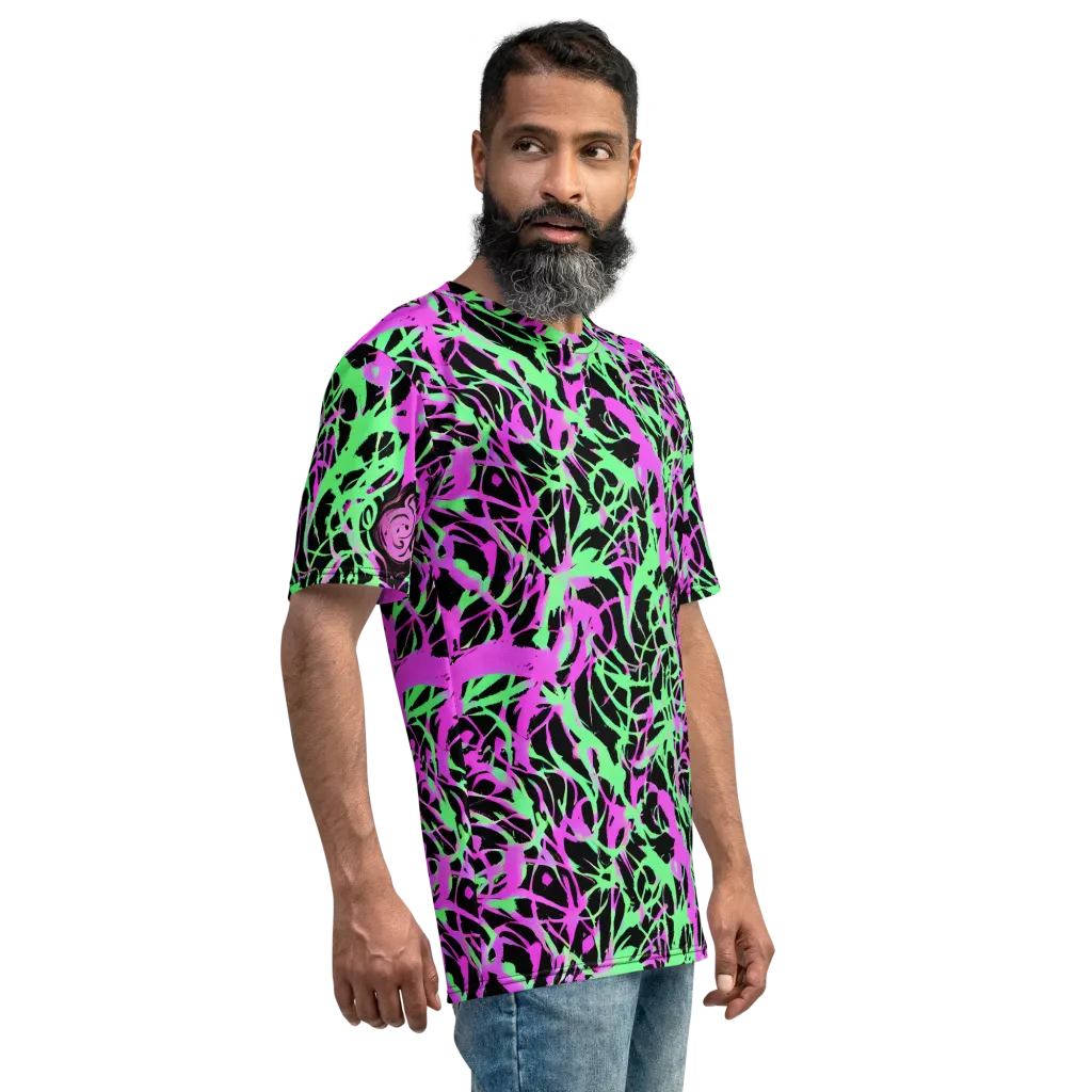Neon Thorn on Men's Crew Neck T-Shirt — Right