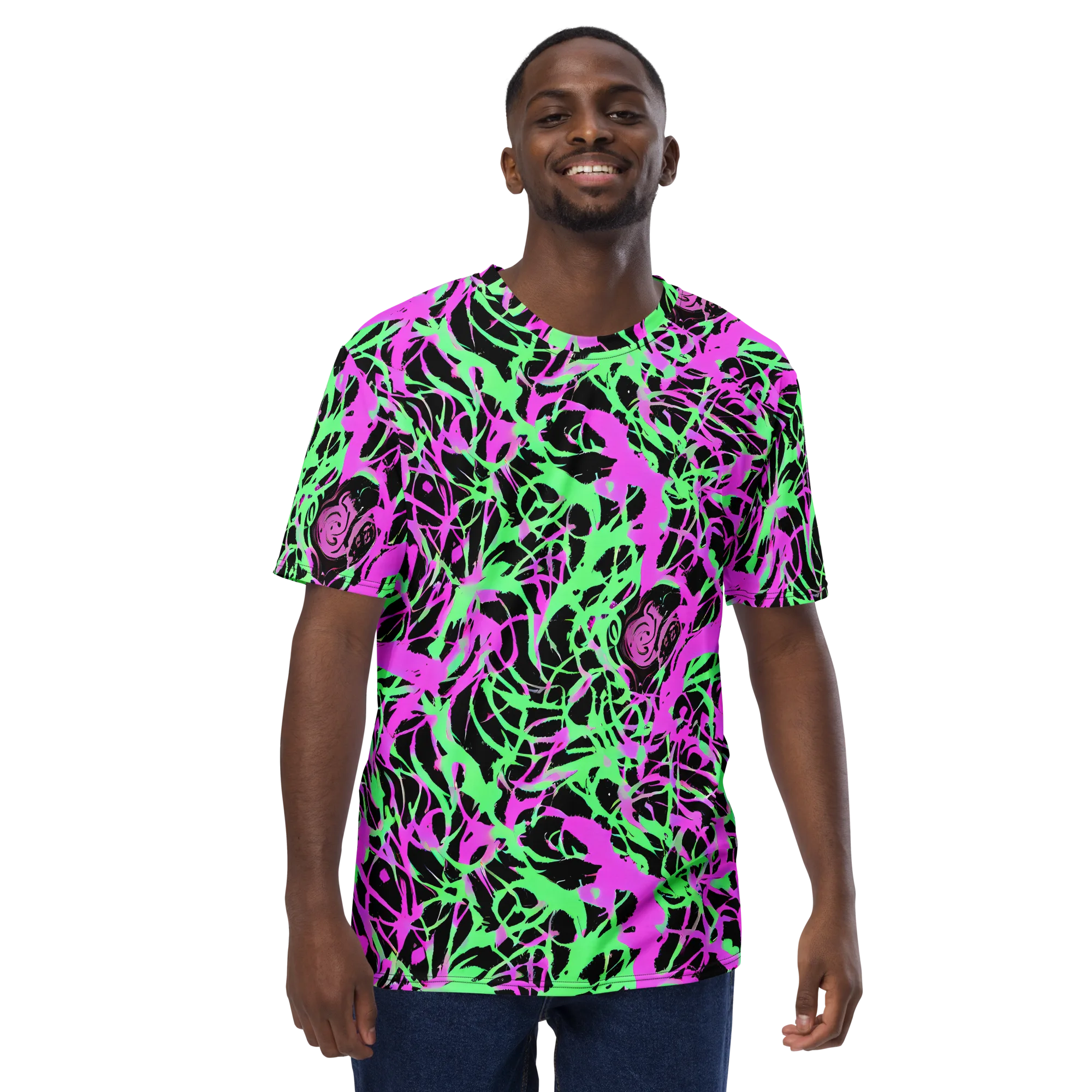Neon Thorn on Men's Crew Neck T-Shirt — Front