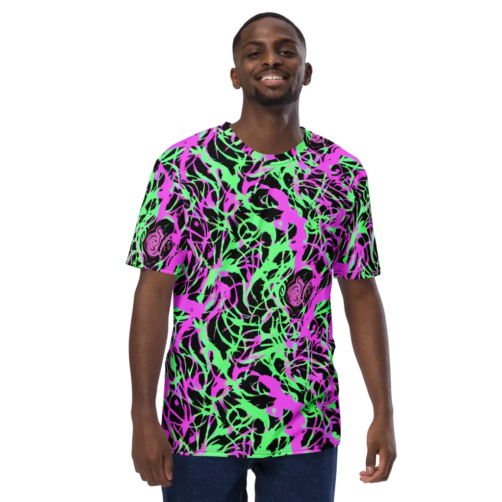 Neon Thorn on Men's Crew Neck T-Shirt — Front