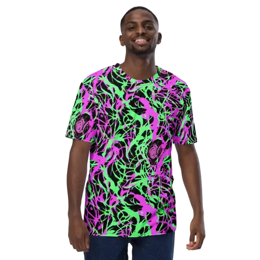 Neon Thorn on a Men's Crew Neck T-Shirt
