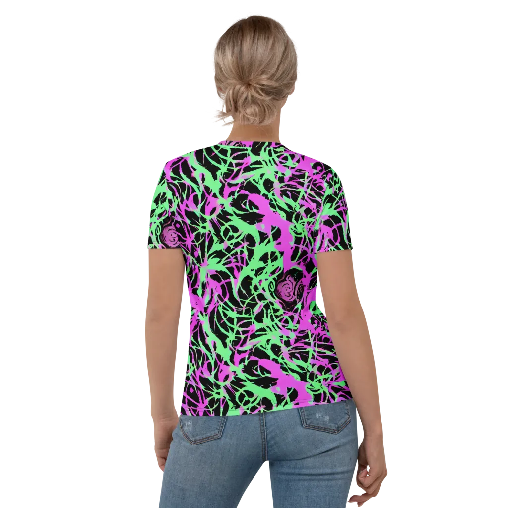 Neon Thorn on Women's Crew Neck T-Shirt — Back