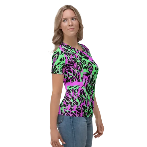 Neon Thorn on a Women's Crew Neck T-Shirt