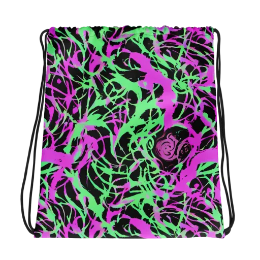 Neon Thorn on a Drawstring Bag