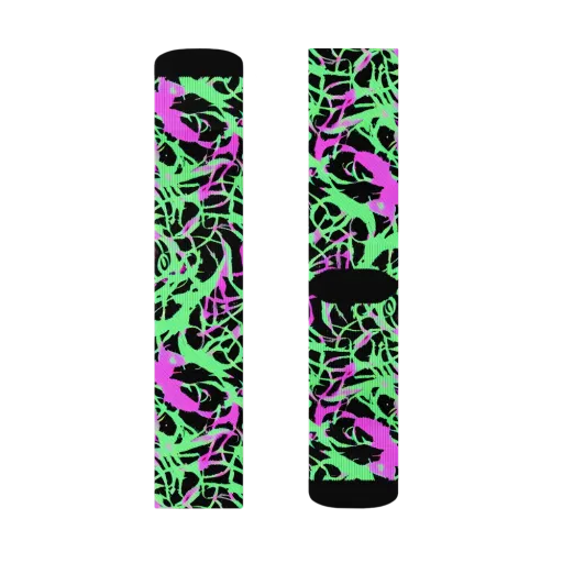 Neon Thorn on a Socks