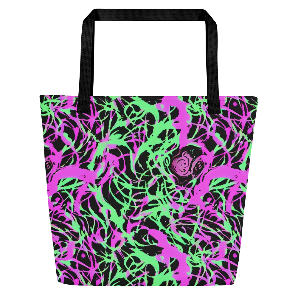Neon Thorn on Large Tote Bag W/ Pocket — Front