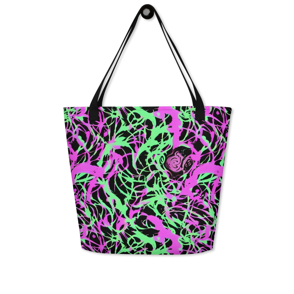 Neon Thorn on Large Tote Bag W/ Pocket — Front