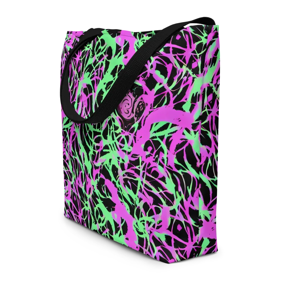 Neon Thorn on Large Tote Bag W/ Pocket — Front
