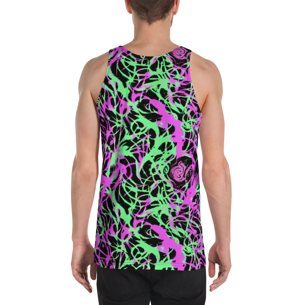 Neon Thorn on Men's Tank Top — Back