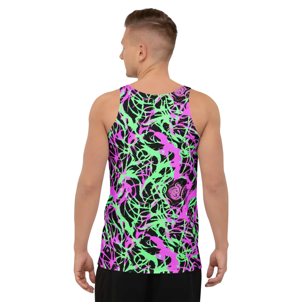 Neon Thorn on Men's Tank Top — Back