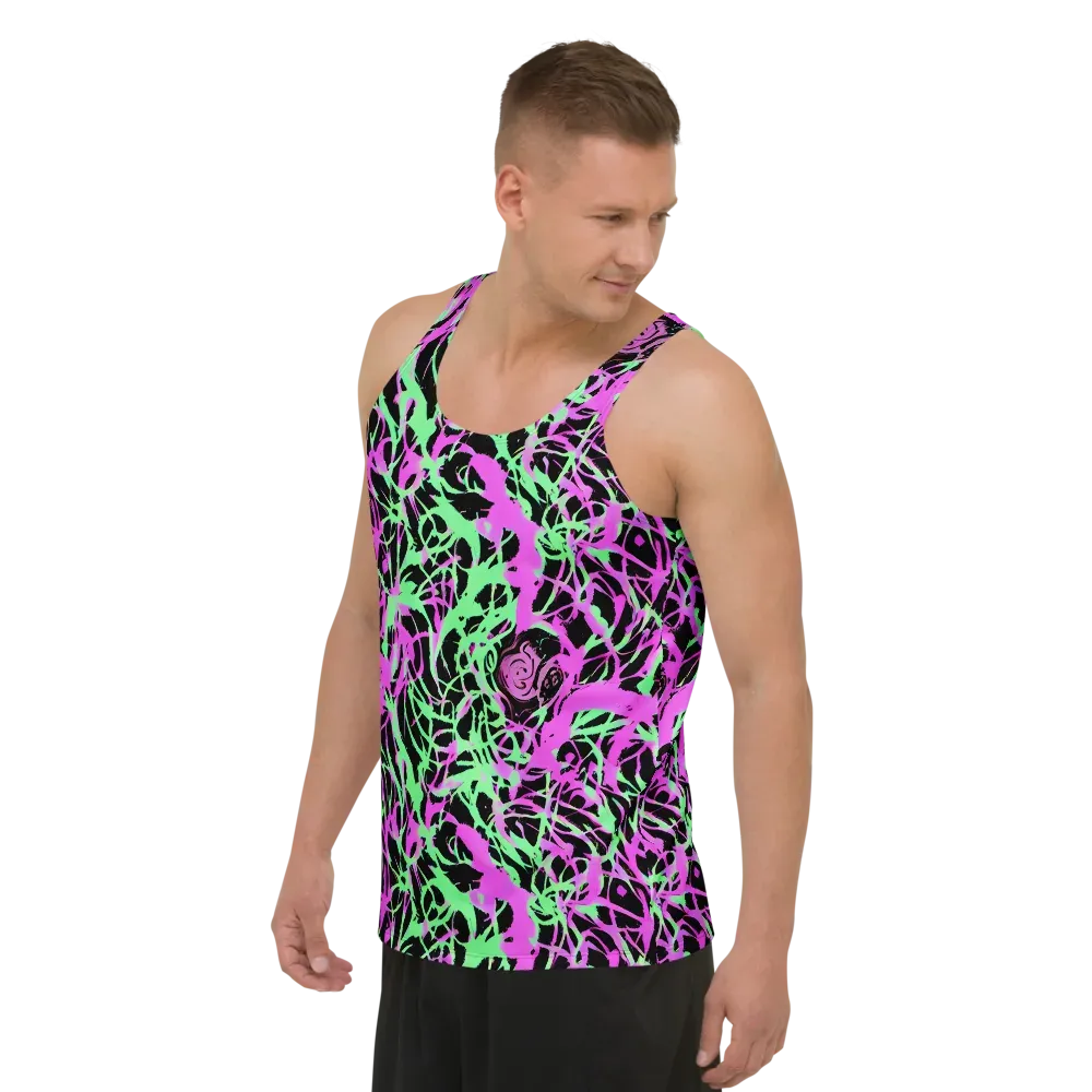 Neon Thorn on Men's Tank Top — Left Front