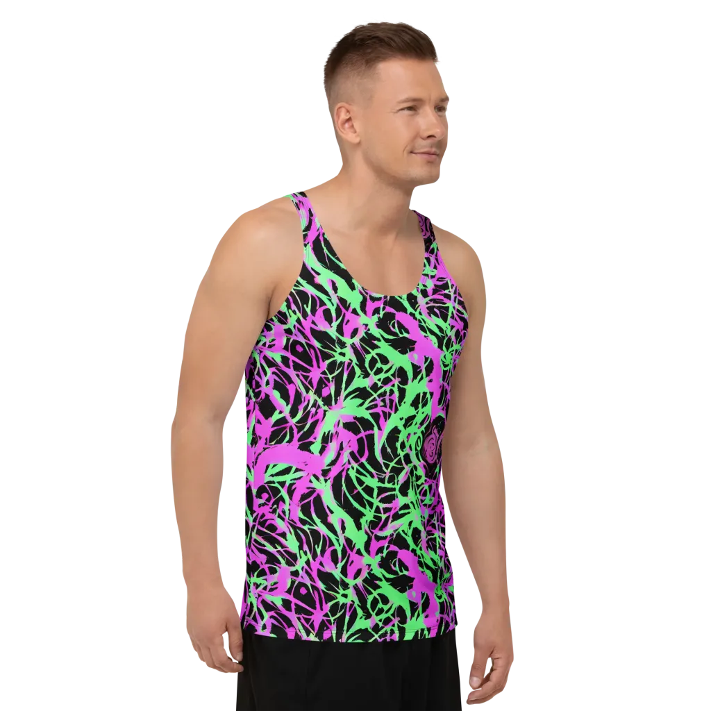 Neon Thorn on Men's Tank Top — Right Front