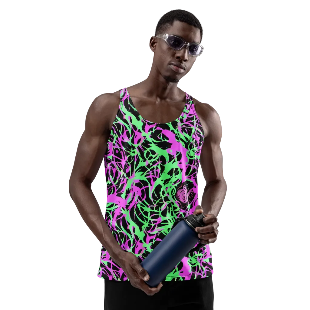 Neon Thorn on Men's Tank Top — Front