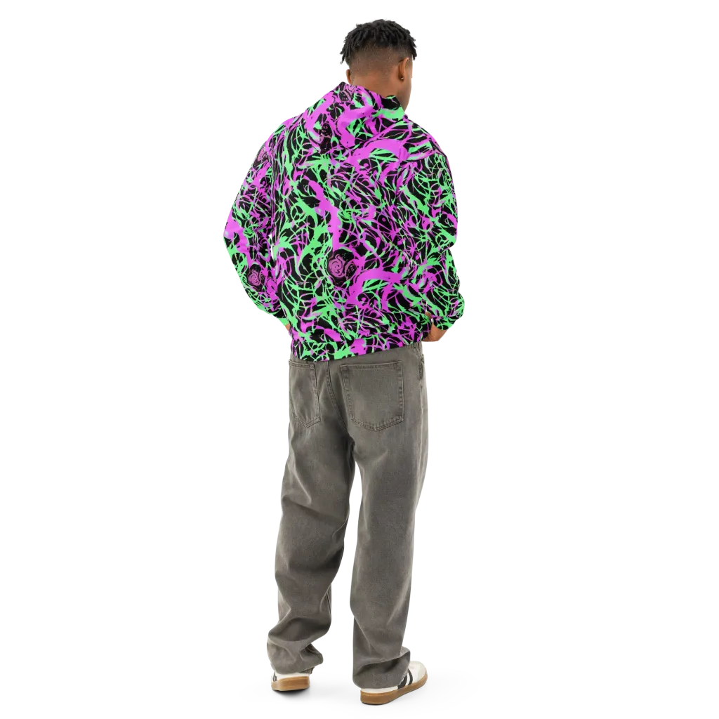 Neon Thorn on Cotton Hoodie — Back