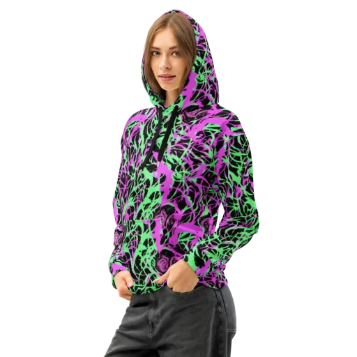 Neon Thorn on a Cotton Hoodie