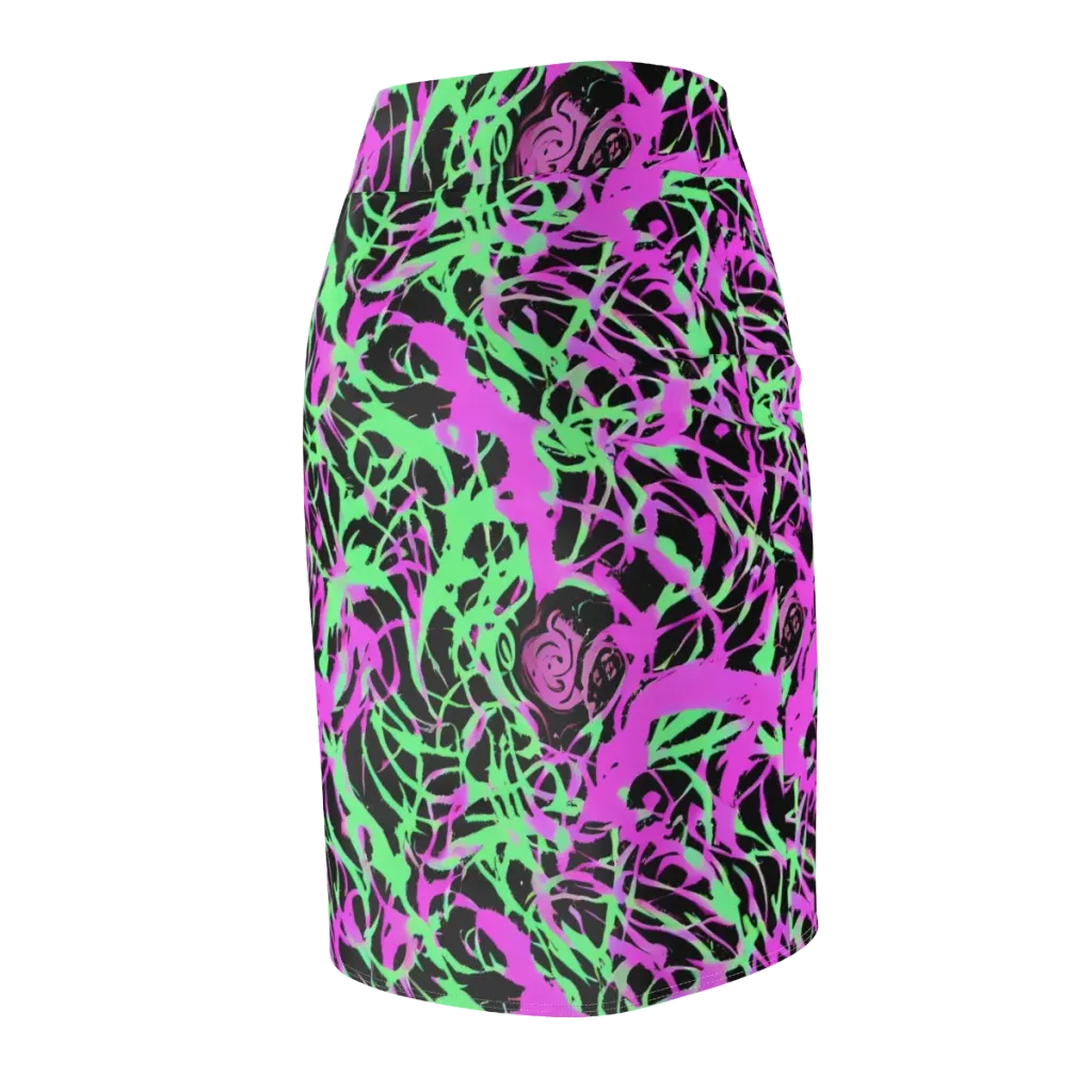 Neon Thorn on Pencil Skirt — Back Side