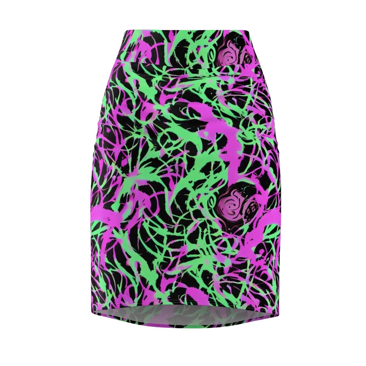 Neon Thorn on Pencil Skirt — Front