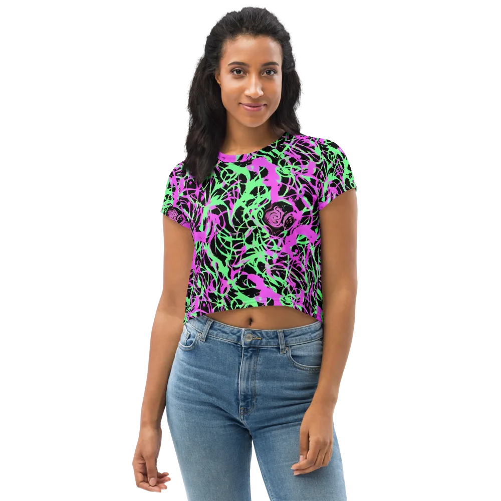 Neon Thorn on Crop Tee — Front