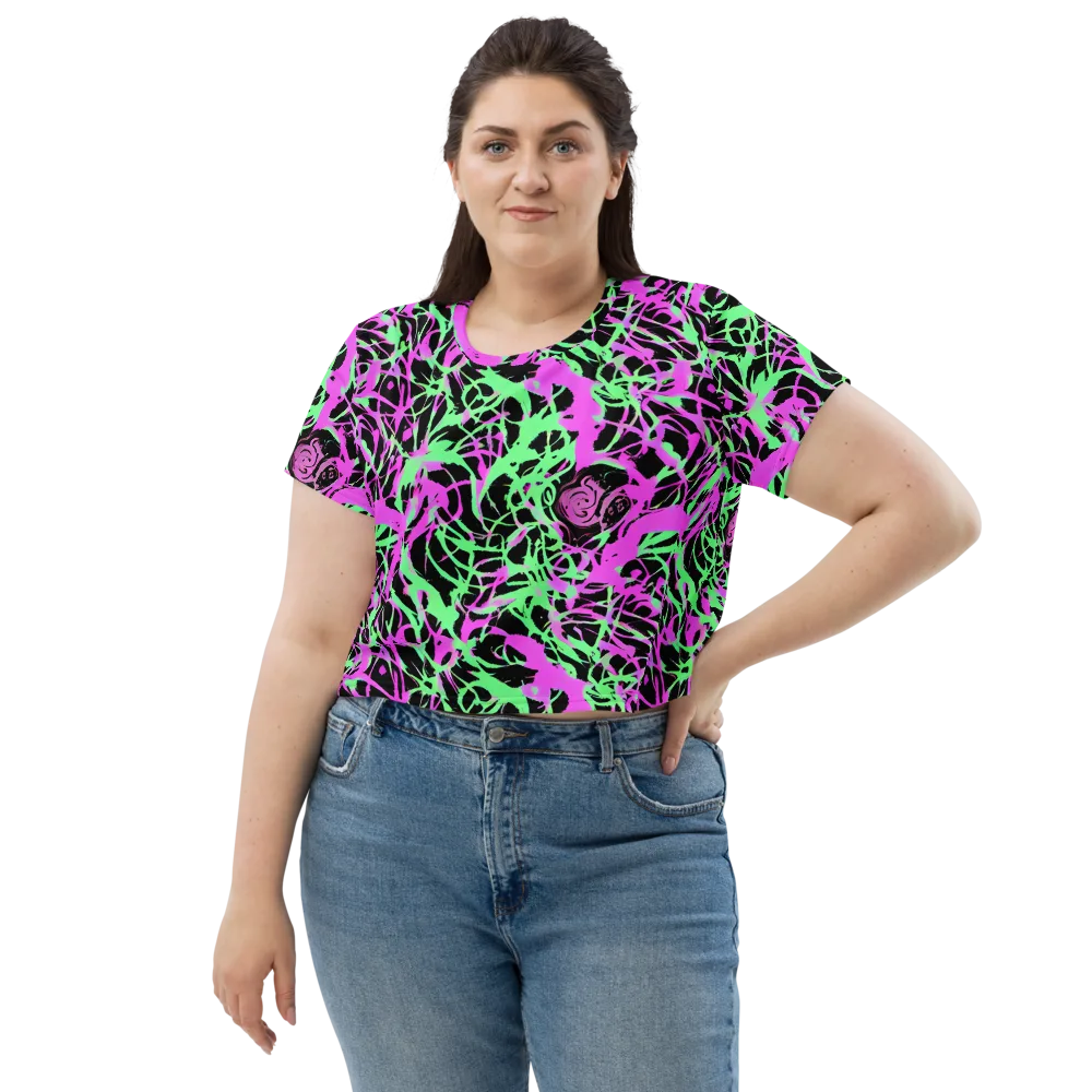 Neon Thorn on Crop Tee — Front