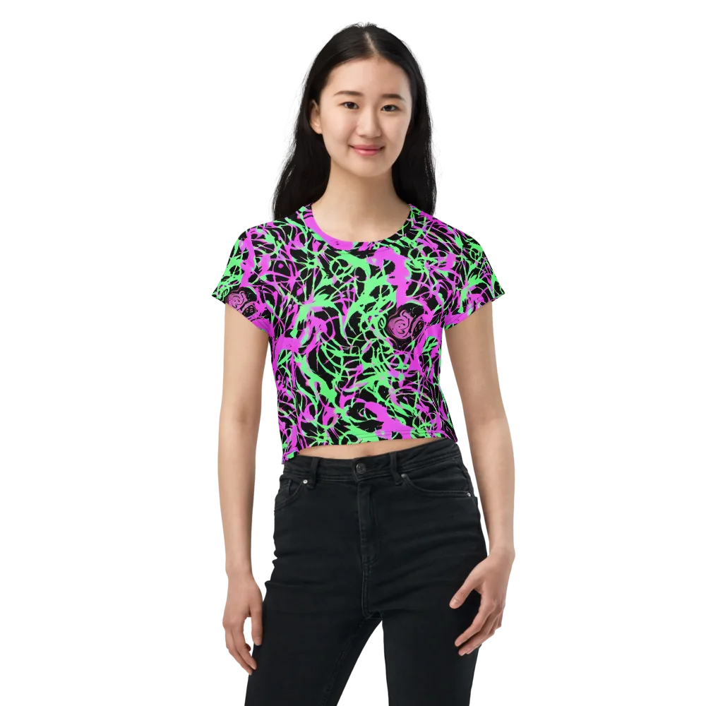 Neon Thorn on Crop Tee — Front
