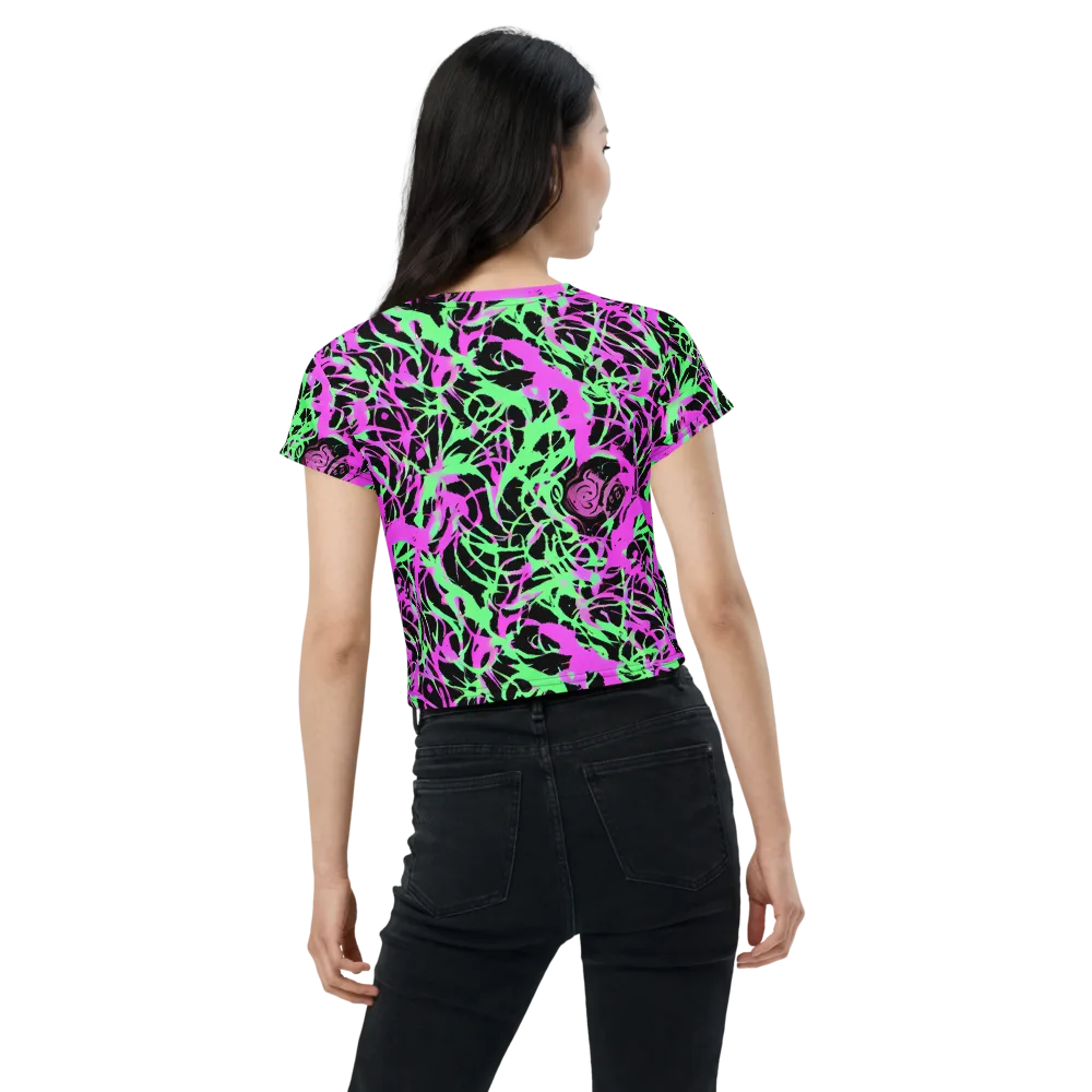 Neon Thorn on Crop Tee — Back