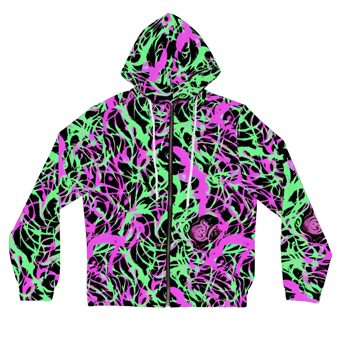 Neon Thorn on Women's Full-Zip Hoodie — Front