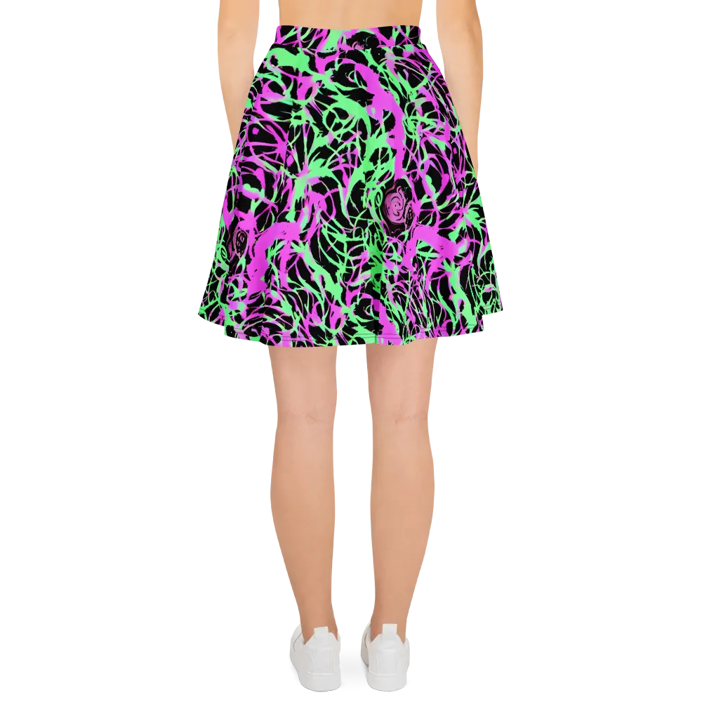 Neon Thorn on Skater Skirt — Back