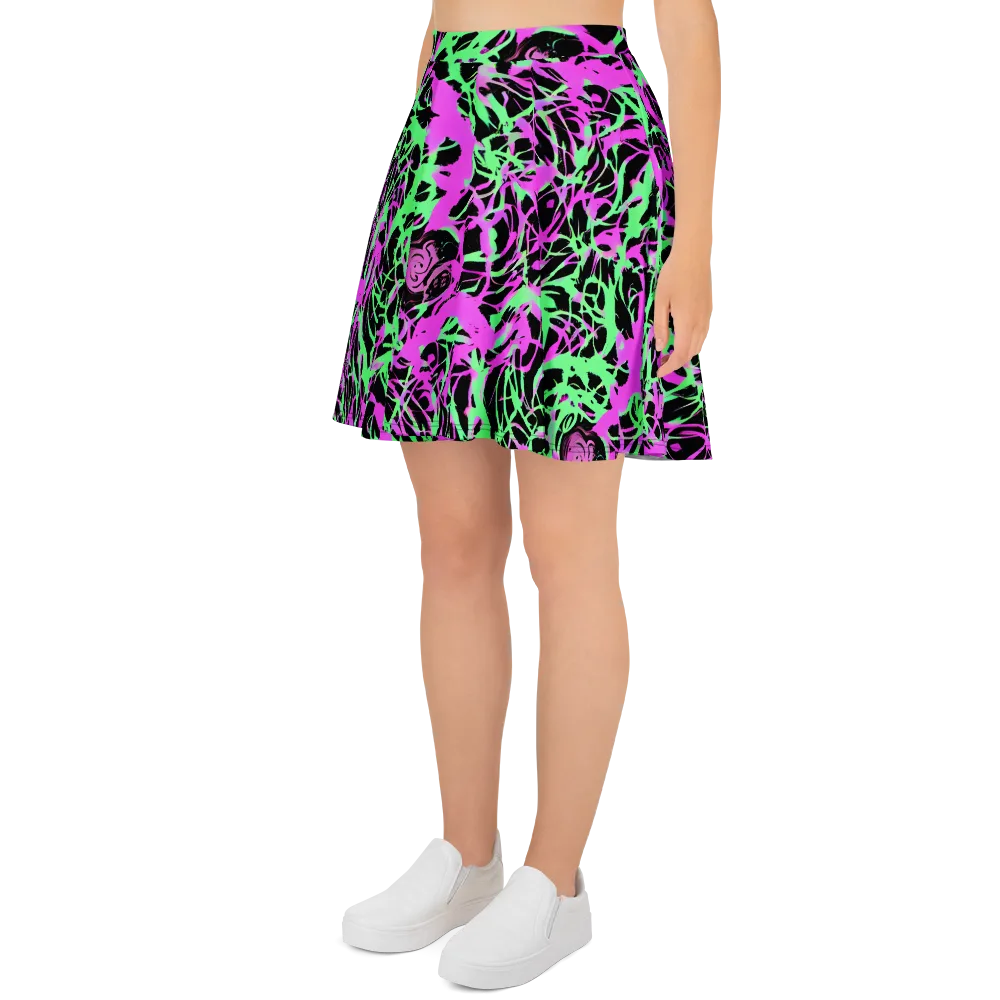 Neon Thorn on Skater Skirt — Left