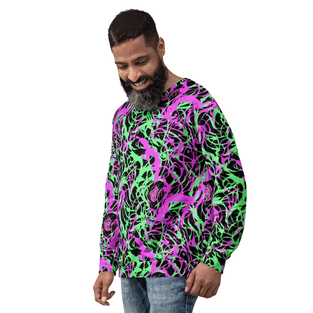 Neon Thorn on Sweatshirt — Left Front