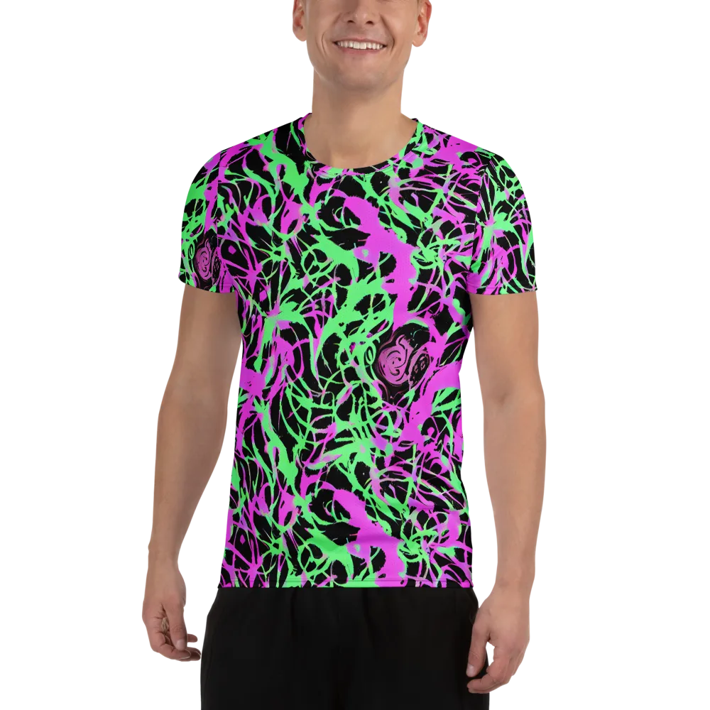 Neon Thorn on Men's Athletic T-Shirt — Front