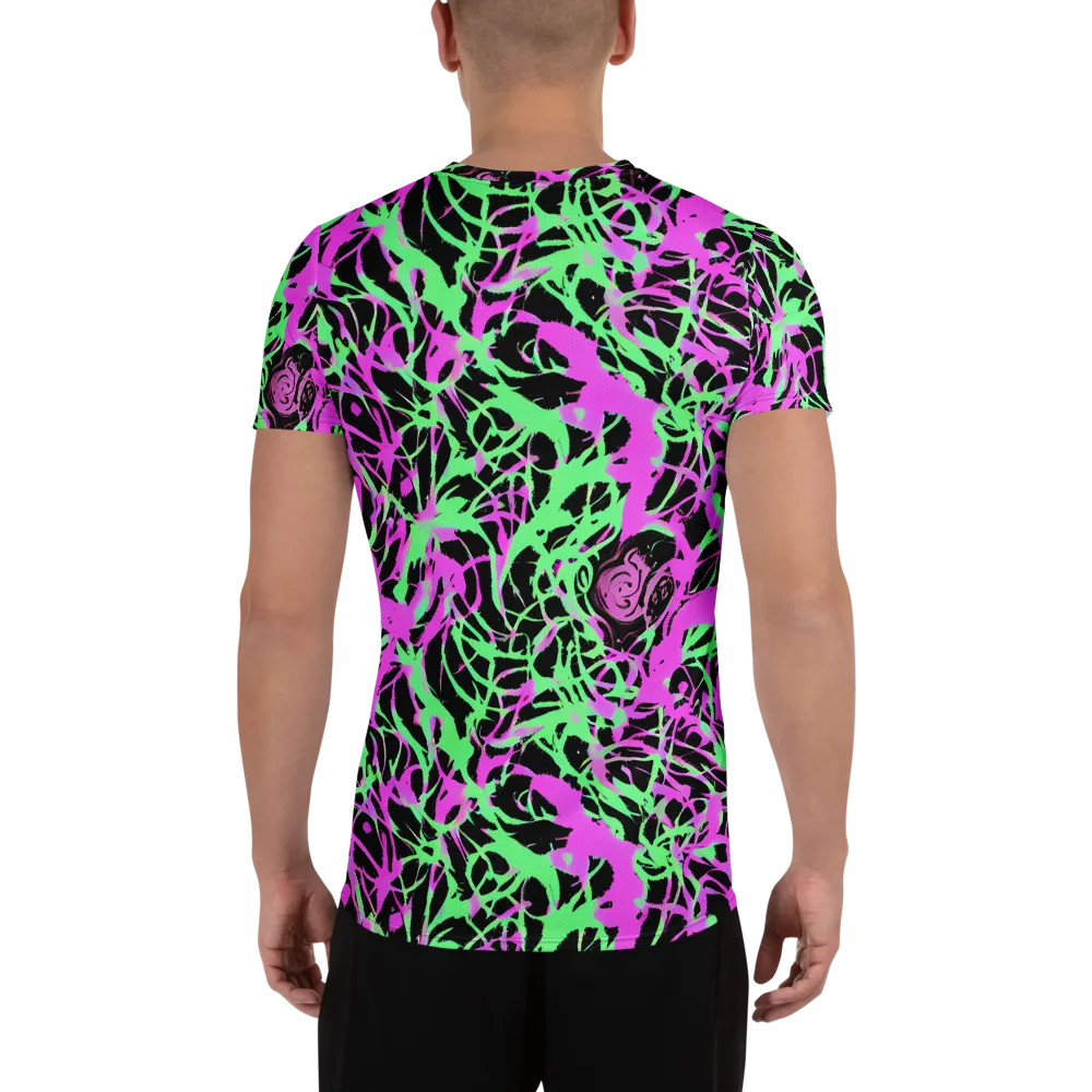 Neon Thorn on Men's Athletic T-Shirt — Back