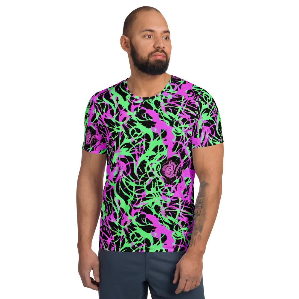 Neon Thorn on Men's Athletic T-Shirt — Front