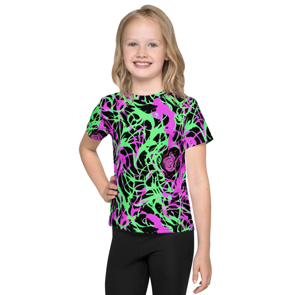 Neon Thorn on Kids Crew Neck T-Shirt — Front