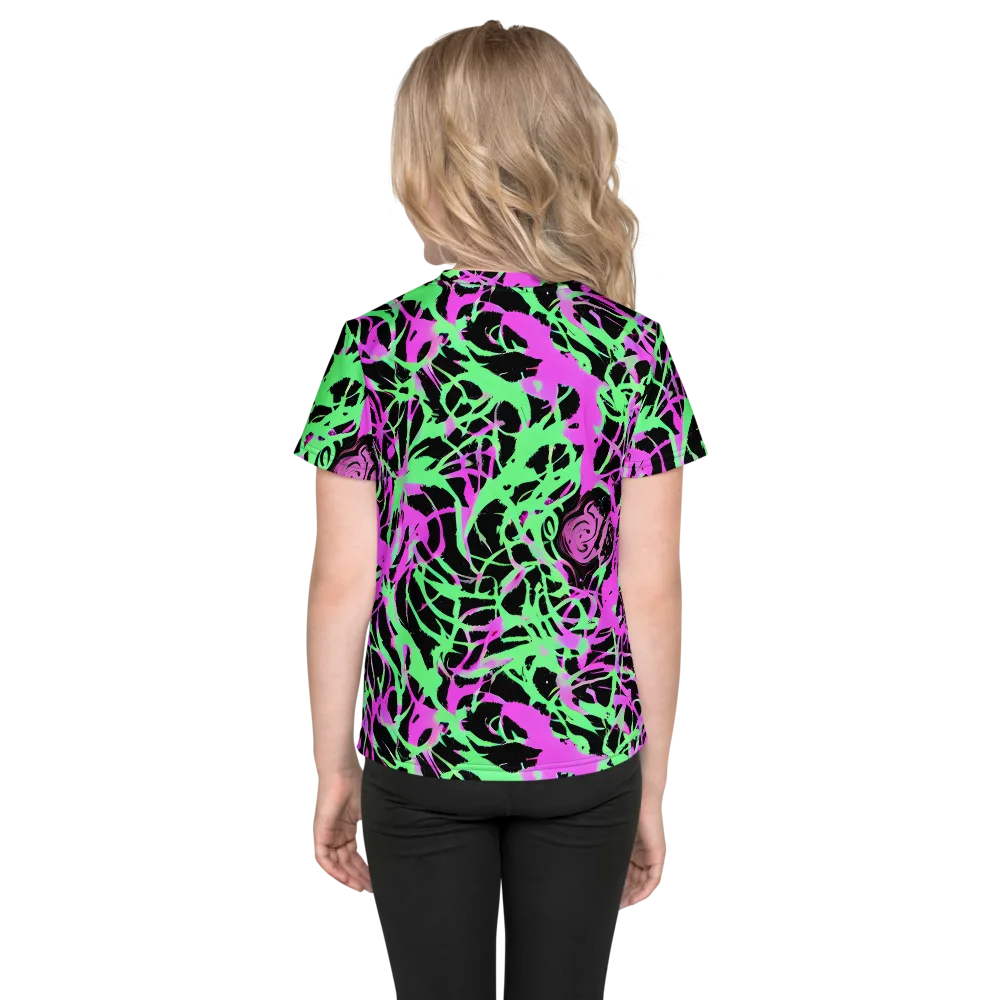 Neon Thorn on Kids Crew Neck T-Shirt — Back