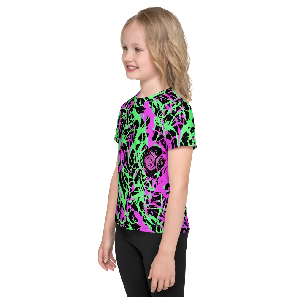 Neon Thorn on Kids Crew Neck T-Shirt — Left