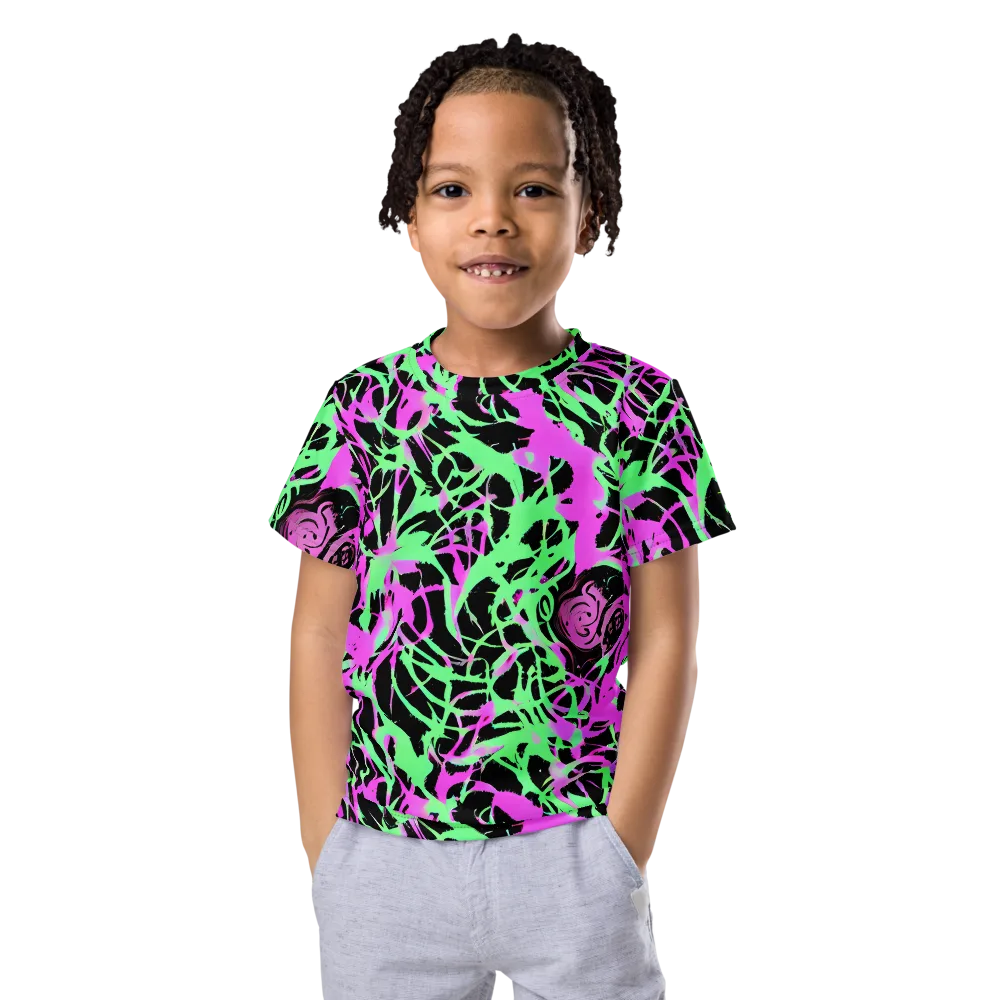 Neon Thorn on Kids Crew Neck T-Shirt — Front