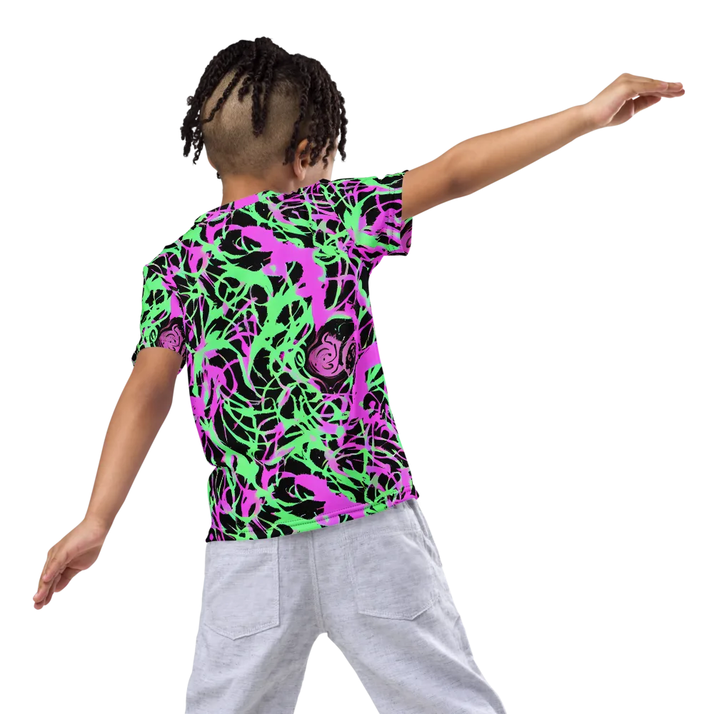 Neon Thorn on Kids Crew Neck T-Shirt — Back