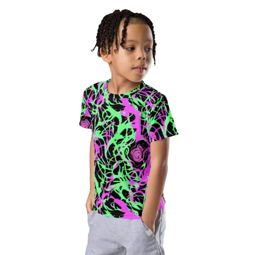 Neon Thorn on a Kids Crew Neck T-Shirt