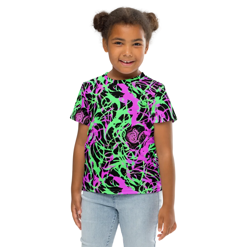 Neon Thorn on Kids Crew Neck T-Shirt — Front