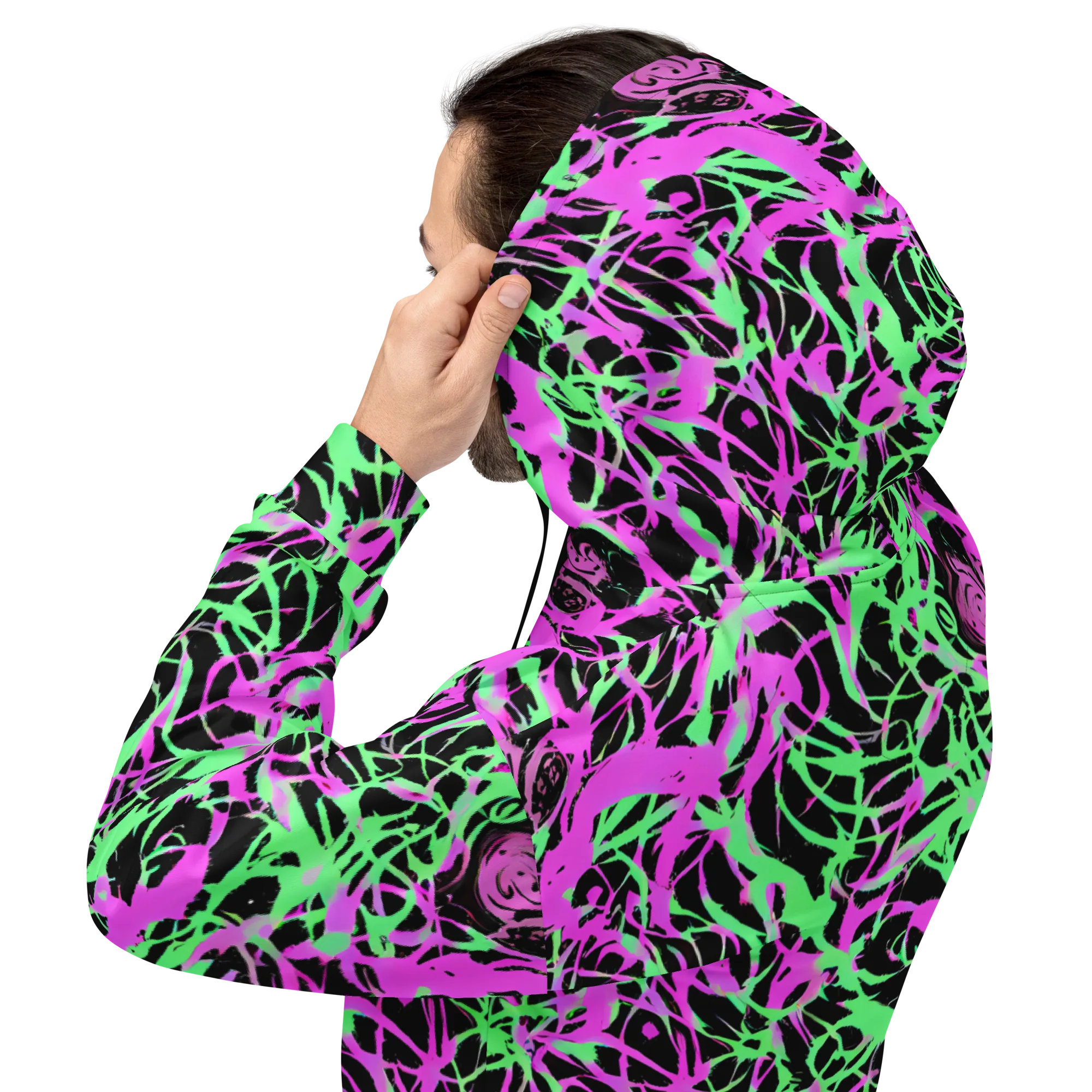 Neon Thorn on Hoodie — Back