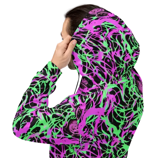 Neon Thorn on a Hoodie