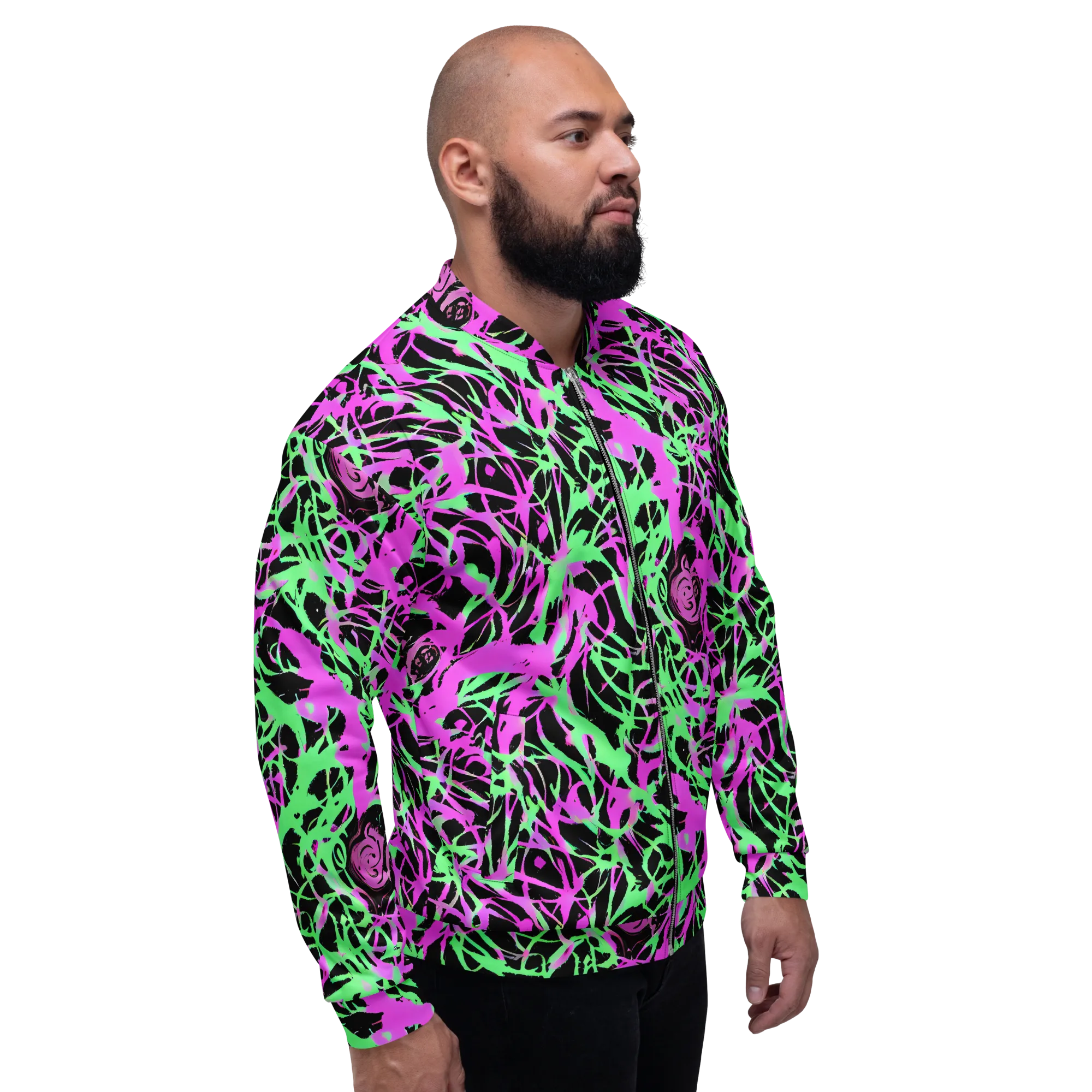 Neon Thorn on Bomber Jacket — Right