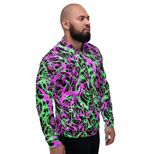 Neon Thorn on a Bomber Jacket