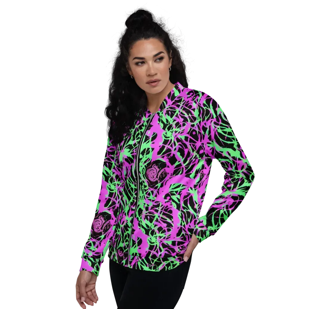 Neon Thorn on Bomber Jacket — Left