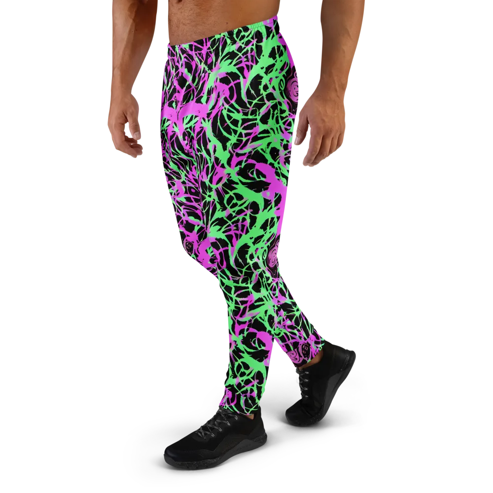 Neon Thorn on Men's Joggers — Left