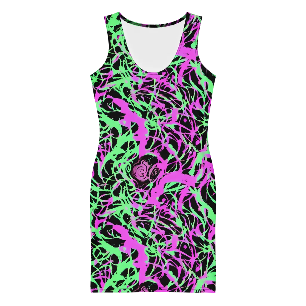 Neon Thorn on Bodycon Dress — Front