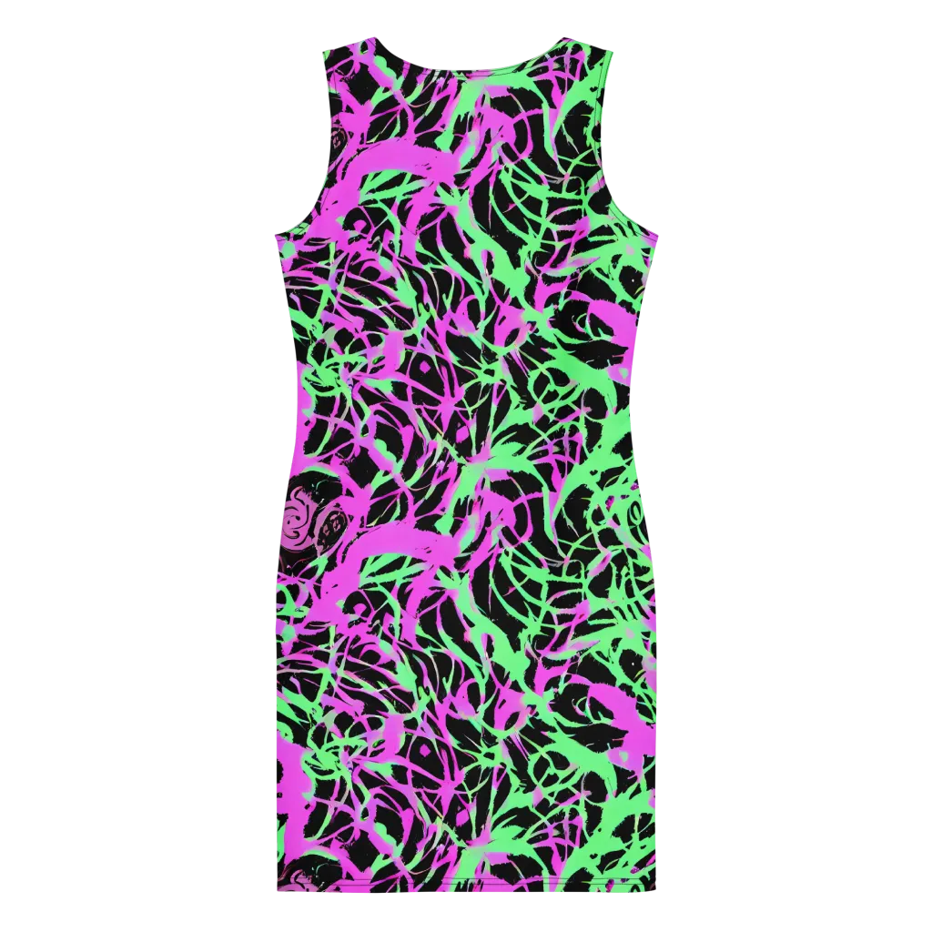 Neon Thorn on Bodycon Dress — Back