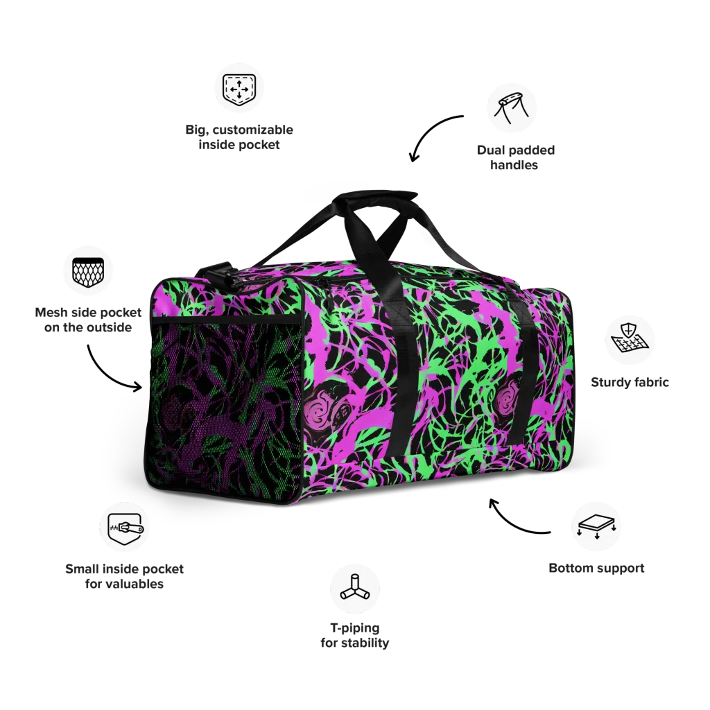 Neon Thorn on Duffle Bag — Right Front