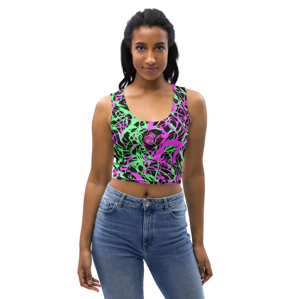 Neon Thorn on Crop Top — Front
